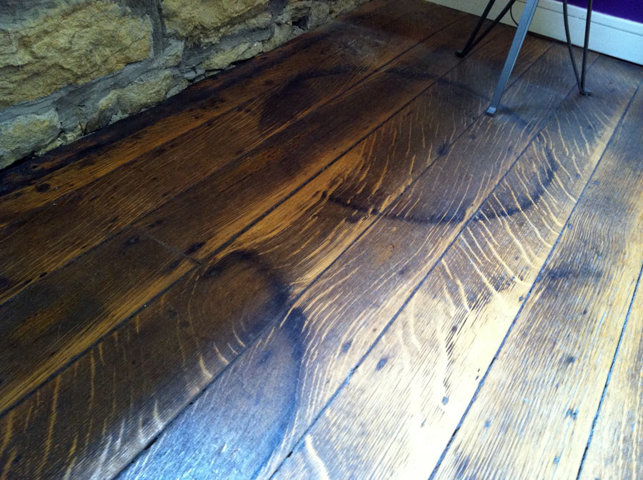 barrel ring stains on wood floor